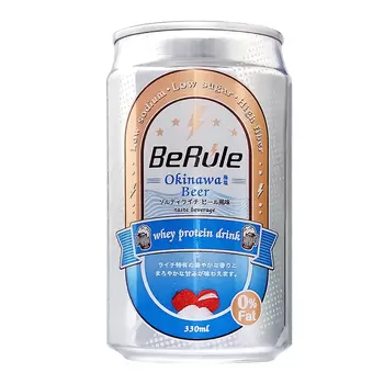 BeRule 非酒精沖繩海鹽荔枝啤酒風味乳清蛋白飲 330毫升 X 24入